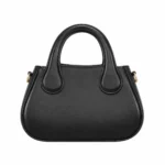 Toteza Black Leather Top Handle Handbag - Image 2