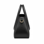 Toteza Black Leather Top Handle Handbag - Image 3