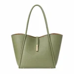 Toteza Women's Olive Green Leather Tote Handbag