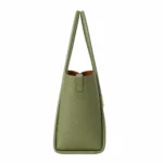 Toteza Women's Olive Green Leather Tote Handbag - Image 3