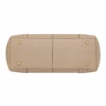 Toteza Women's Beige Leather Tote Handbag - Image 4